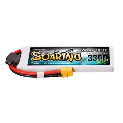 Gens ace Soaring 3300mAh 2S 7,4V 30C LiPo-batteri med XT60 – produktbild 1