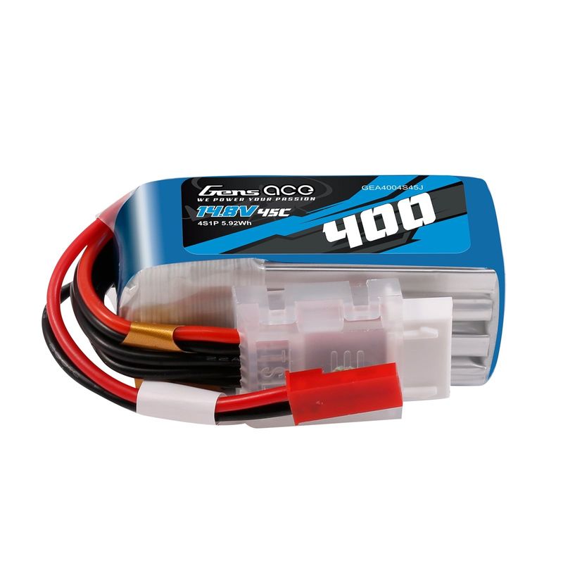 Gens ace 400mAh 4S 45C 14,8V LiPo-batteri – JST-SYP kontakt – Ace Classic