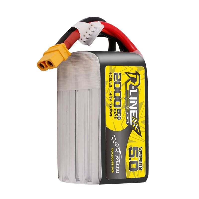 Tattu 2000mAh 4S 150C 14,8V LiPo-batteri – XT60 kontakt – R-Line 5,0