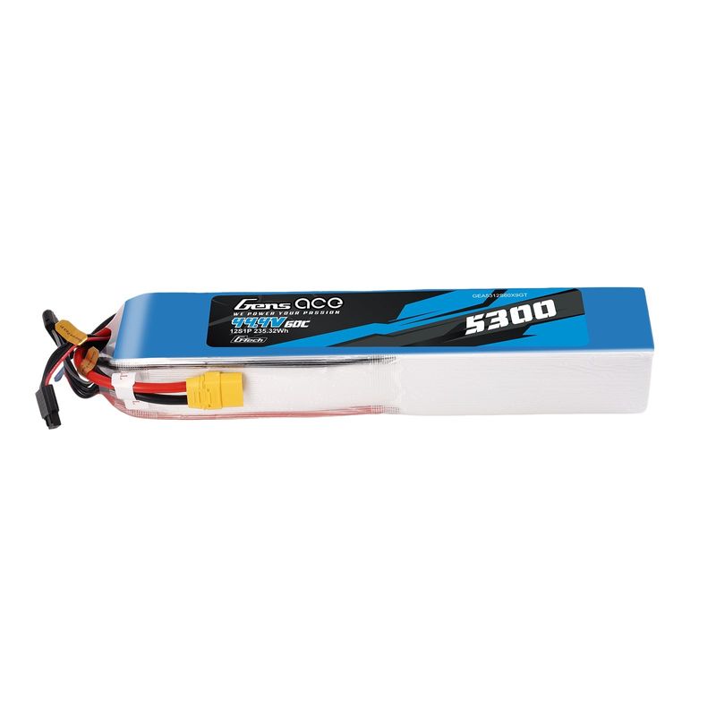 Gens ace 5300mAh 12S 60C 44,4V LiPo-batteri – XT90 kontakt – Heli