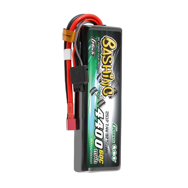 Gens ace 4400mAh 2S 60C 7,4V LiPo-batteri – Hardcase – Deans kontakt – Bashing