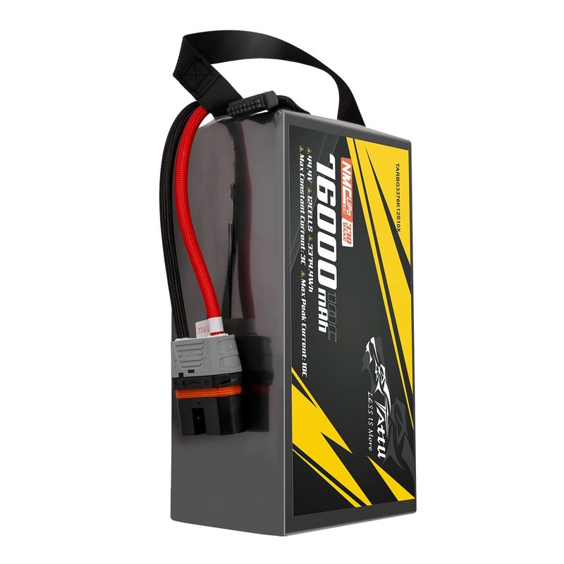 Tattu 76000mAh 12S 10C 44,4V LiPo-batteri – QS12-S kontakt – semisolid
