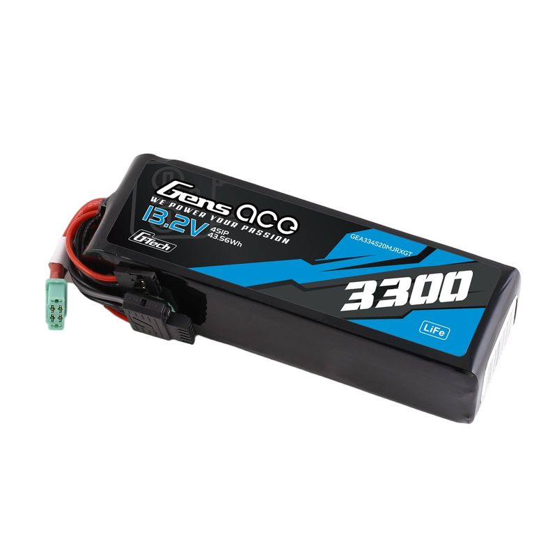 Gens ace 3300mAh 4S 20C 13,2V LiFe-batteri – sändare/mottagare