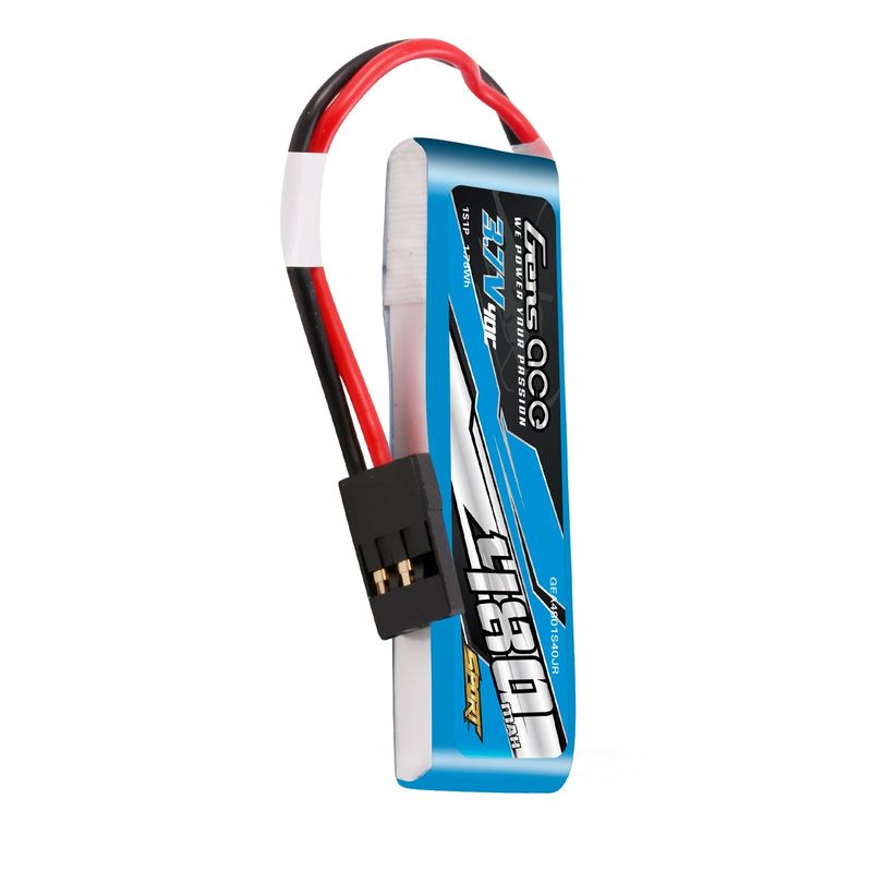 Gens ace 480mAh 1S 40C 3,7V LiPo-batteri – JR kontakt – Sport (F3K)