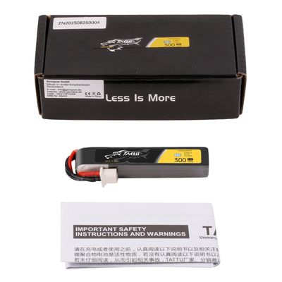 Tattu 300mAh 2S 95C 7,6V(HV) LiPo-batteri – BT 3,0 kontakt – FPV Classic
