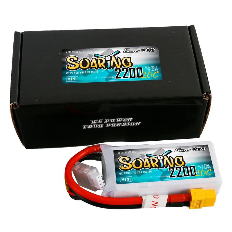 Gens ace Soaring 2200mAh 3S 11,1V 20C LiPo-batteri med XT60 – produktbild 5