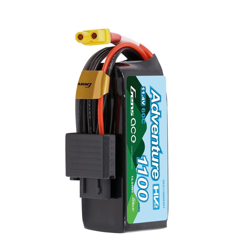 Gens ace 1100mAh 3S 60C 11,4V(HV) LiPo-batteri – XT30 kontakt – Adventure