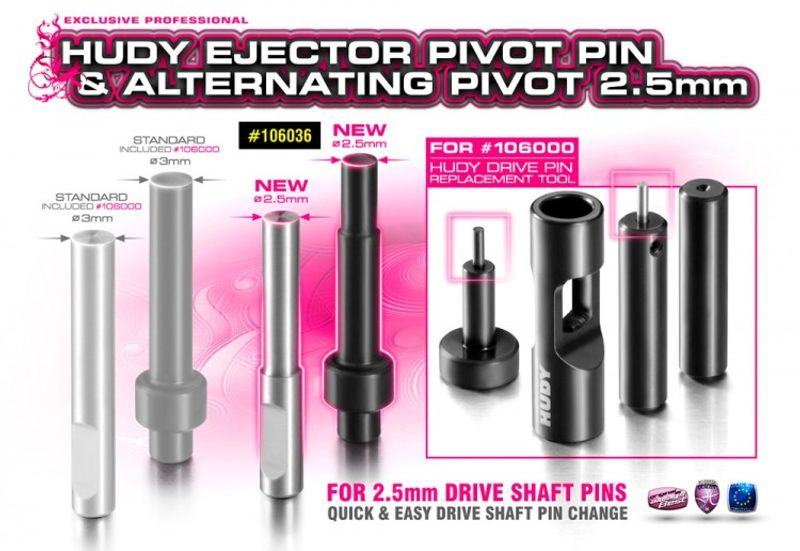 Pinne 2.5mm för 106000 Hudy