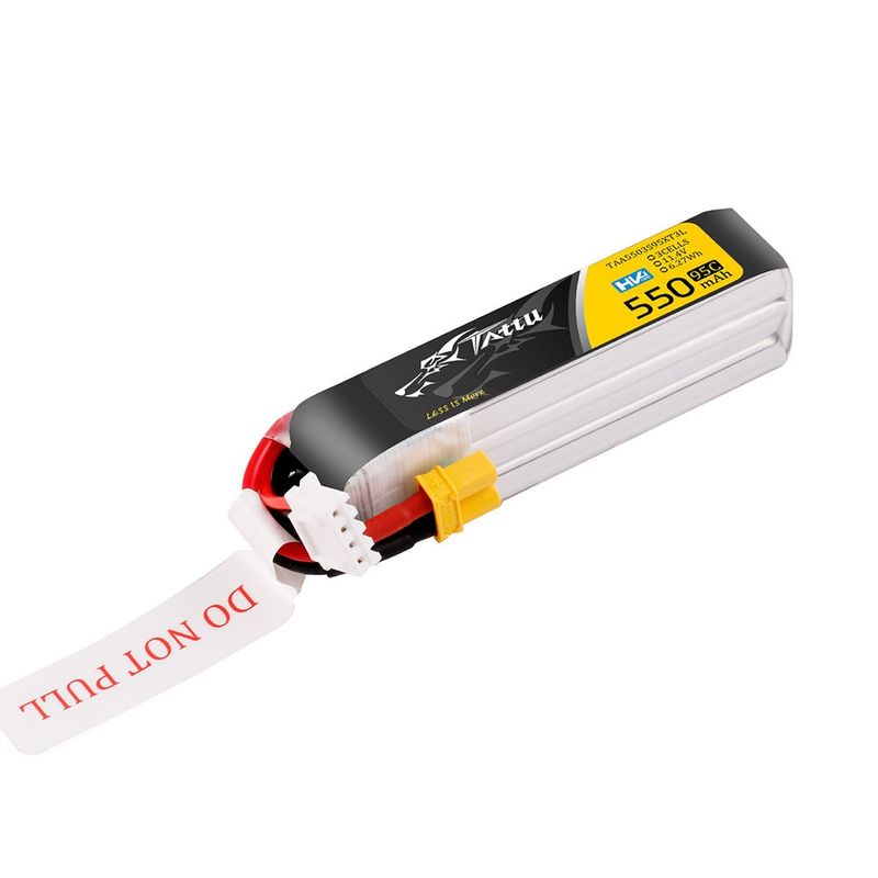 Tattu 550mAh 3S 95C 11,4V(HV) Long LiPo-batteri – XT30 kontakt – FPV Classic
