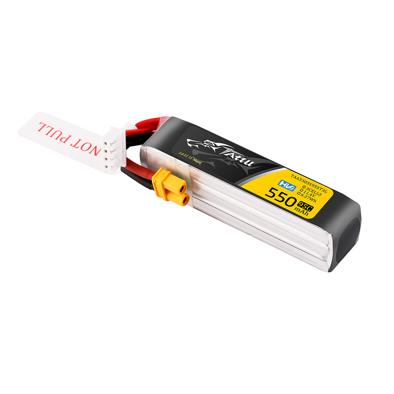 Tattu 550mAh 3S 95C 11,4V(HV) Long LiPo-batteri – XT30 kontakt – FPV Classic