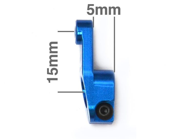 Servohorn Blå Alu 15mm 25T Futaba/Savöx Exotek