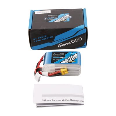 Gens ace 850mAh 4S 80C 14,8V LiPo-batteri – XT30 kontakt – Sport (F5J)