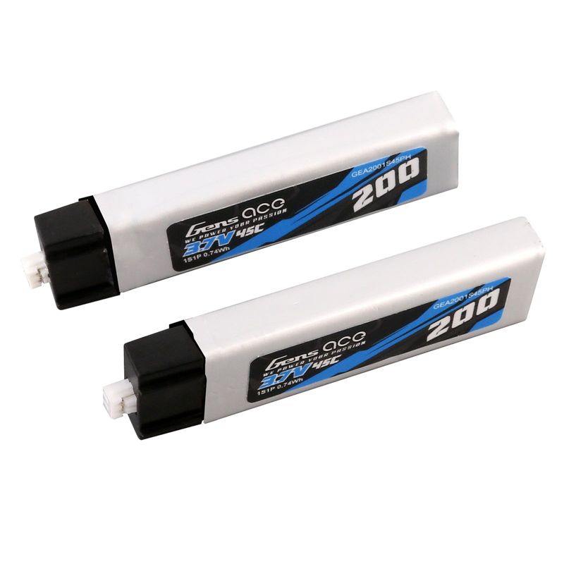 Gens ace 200mAh 1S 45C 3,7V LiPo-batteri – Heli (2st)