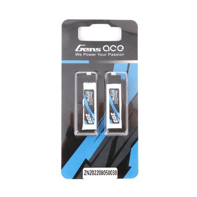 Gens ace 200mAh 1S 45C 3,7V LiPo-batteri – Heli (2st)