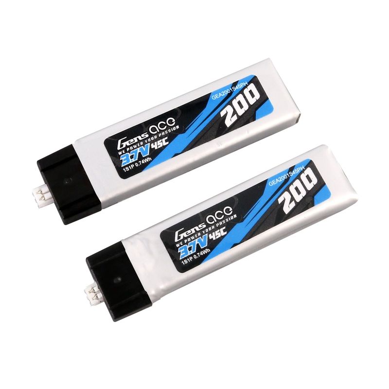 Gens ace 200mAh 1S 45C 3,7V LiPo-batteri – Heli (2st)