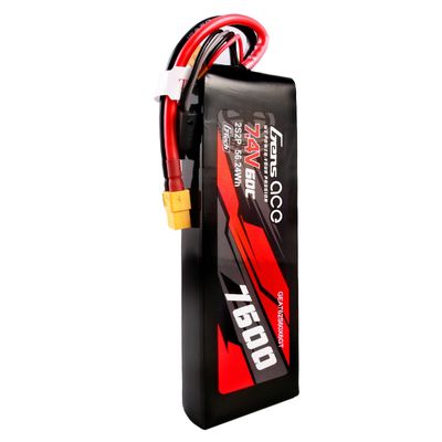 Gens ace 7600mAh 2S 60C 7,4V LiPo-batteri – XT60 kontakt – Car Classic