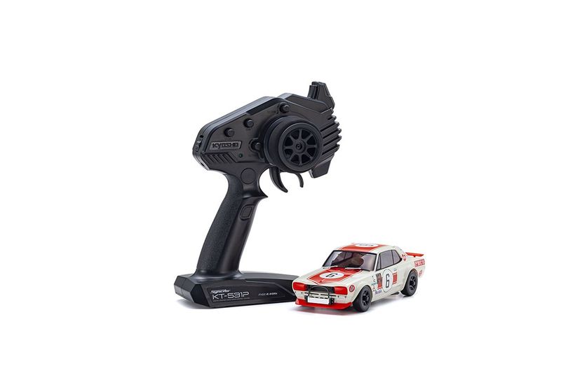 Kyosho Mini-Z AWD Skyline 2000GT-R KPGC10 Racing'72 röd No.6 (MA020/KT531P)