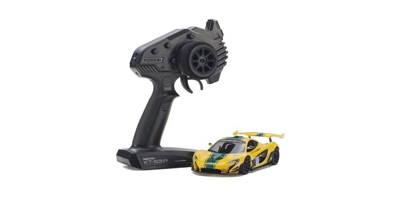 Kyosho Mini-Z MR04 RWD McLaren P1 GTR gul/grön (W-MM/KT531P)