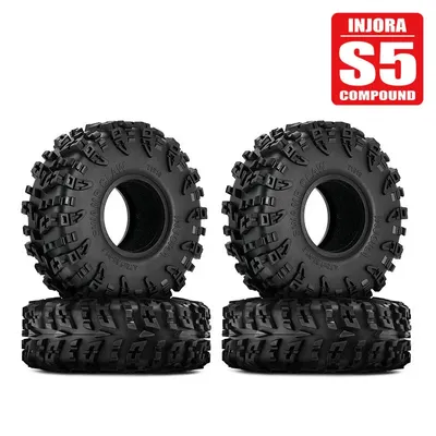 INJORA 1.9" Däck (120*42mm 4.75" OD) Swamp Claw S5 M/T Tires (T1919) (4)
