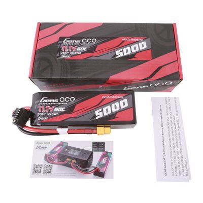 Gens ace 5000mAh 3S 60C 11,1V LiPo-batteri – XT60 kontakt – Car Classic