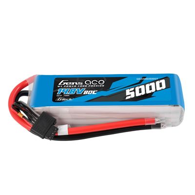 Gens ace 5000mAh 4S 80C 14,8V LiPo-batteri – utan kontakt – Ace Classic (F5B)