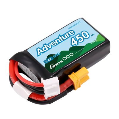 Gens ace 450mAh 2S 60C 7,4V LiPo-batteri – XT30 kontakt – Adventure (utan G-Tech)