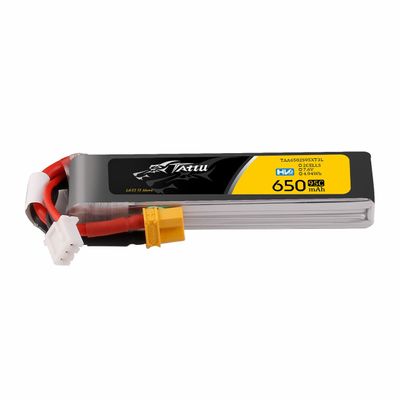 Tattu 650mAh 2S 95C 7,6V(HV) Long LiPo-batteri – XT30 kontakt – FPV Classic