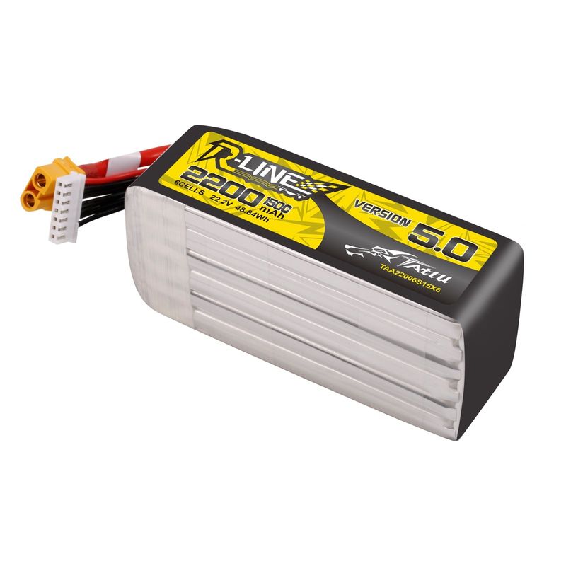 Tattu 2200mAh 6S 150C 22,2V LiPo-batteri – XT60U-F kontakt – R-Line 5,0