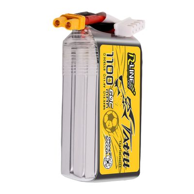 Tattu 1100mAh 3S 60C 11,4V(HV) LiPo-batteri – XT30 kontakt – R-Line