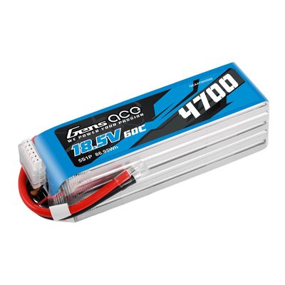 Gens ace 4700mAh 5S 60C 18,5V LiPo-batteri – utan kontakt – Ace Classic (F3A)