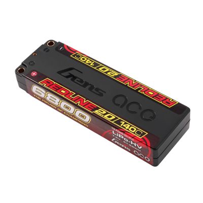 Gens ace 6800mAh 2S 140C 7,6V(HV) LiPo-batteri – 5,0mm bullet – Redline