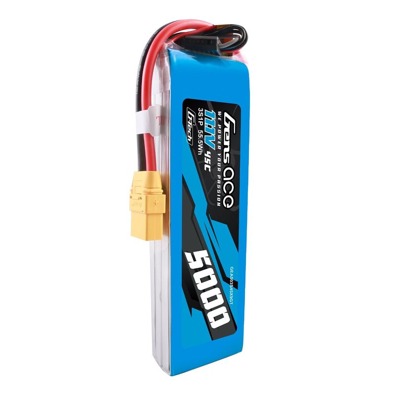 Gens ace 5000mAh 3S 45C 11,1V LiPo-batteri – XT90 kontakt – Ace Classic