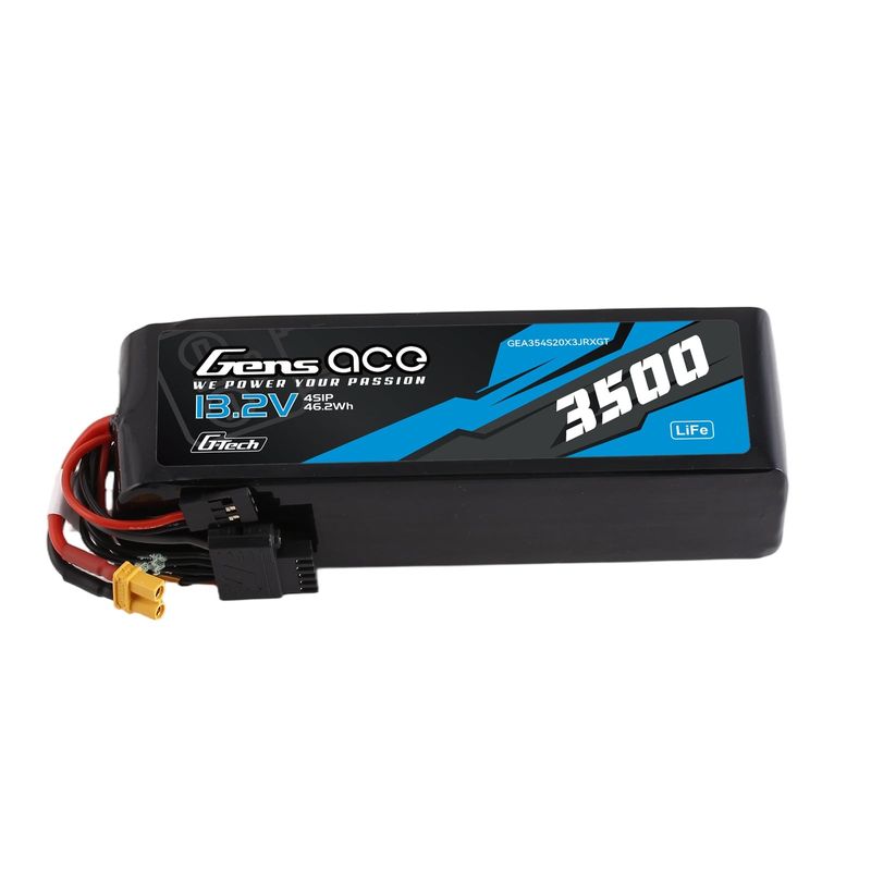 Gens ace 3500mAh 4S 20C 13,2V LiFe-batteri – XT30 kontakt – sändare/mottagare