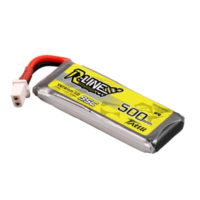 Tattu 500mAh 1S 95C 3,7V LiPo-batteri – BT 2,0 kontakt – R-Line 1,0