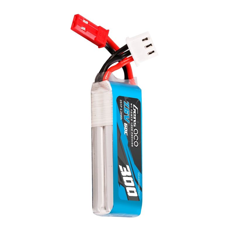 Gens ace 300mAh 2S 60C 7,6V(HV) LiPo-batteri – JST-SYP kontakt – Ace Classic