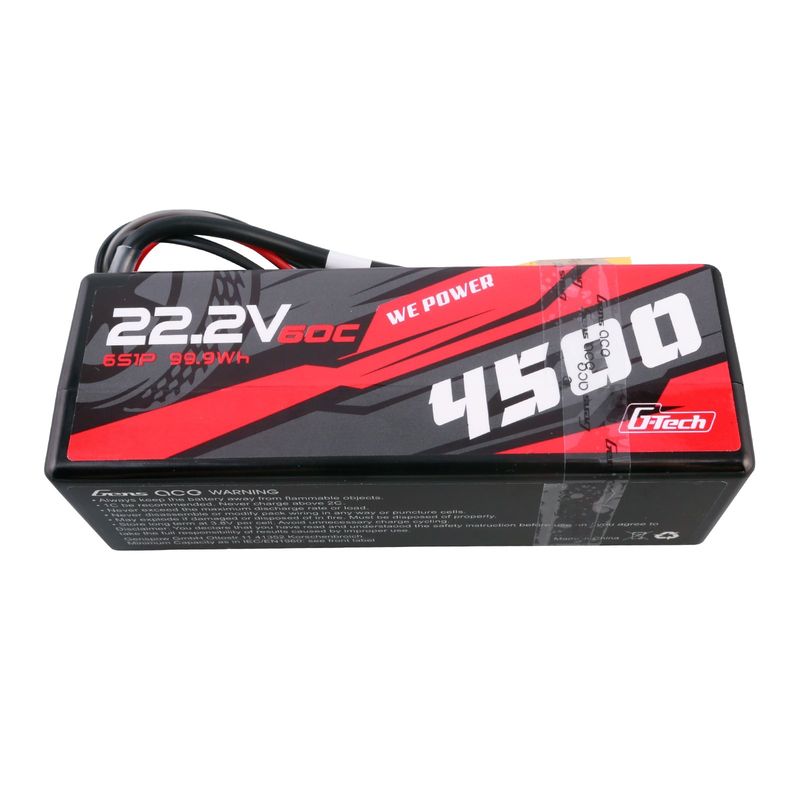 Gens ace 4500mAh 6S 60C 22,2V LiPo-batteri – XT90 kontakt – Hardcase – Car Classic