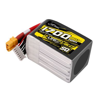 Tattu 1700mAh 6S 160C 22,2V SQ LiPo-batteri – XT60 kontakt – R-Line 6,0