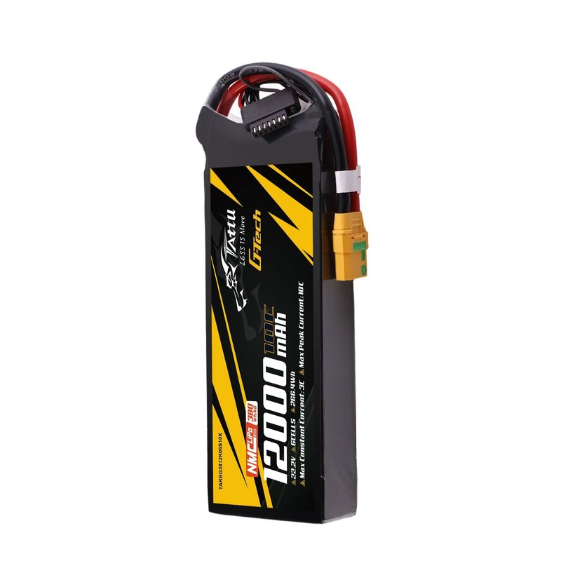 Tattu 12000mAh 6S 10C 22,2V LiPo-batteri – XT90S-F kontakt – semisolid