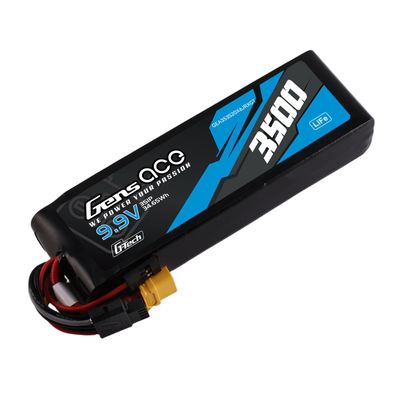 Gens ace 3500mAh 3S 20C 9,9V LiFe-batteri – XT60 kontakt – sändare/mottagare