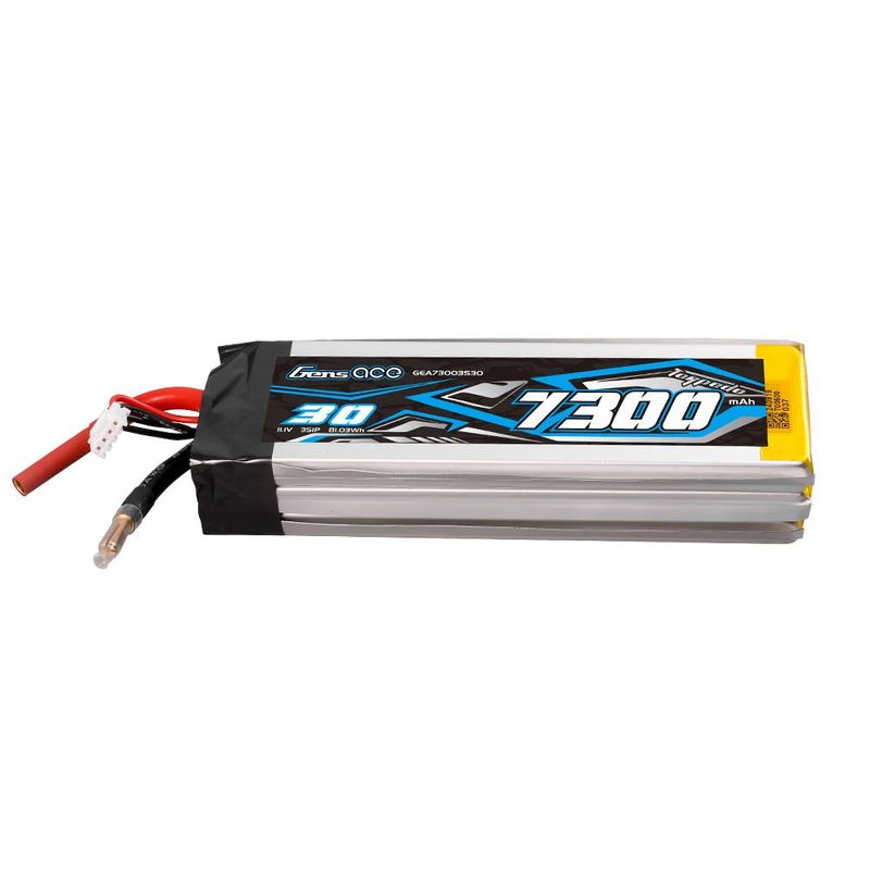 Gens ace 7300mAh 3S 30C 11,1V LiPo-batteri – 4,0mm Bullet+4,0mm Stecker – Boat