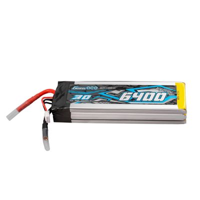 Gens ace 6400mAh 3S 30C 11,1V LiPo-batteri – 4,0mm Bullet – Boat