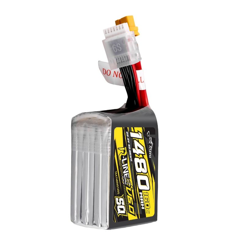Tattu 1480mAh 6S 160C 22,2V SQ LiPo-batteri – XT60 kontakt – R-Line 6,0