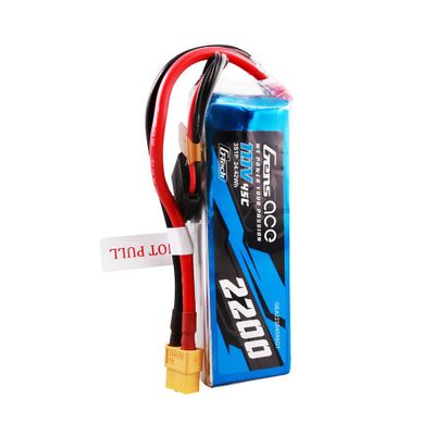 Gens ace 2200mAh 3S 45C 11,1V LiPo-batteri – XT60 kontakt – Heli