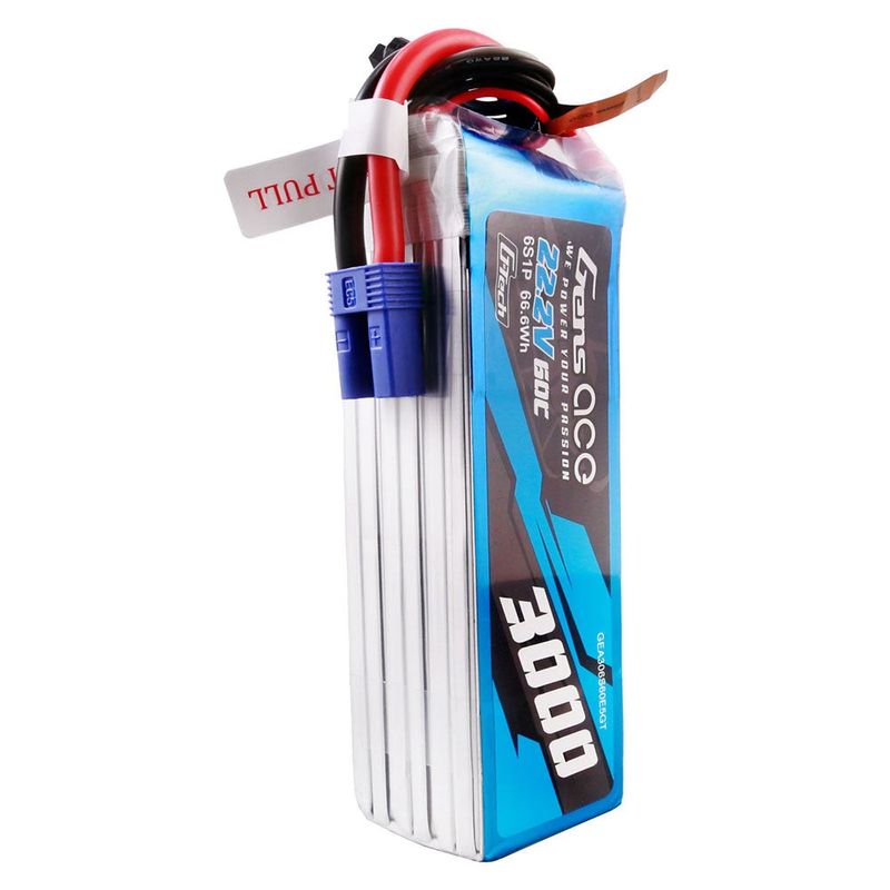 Gens ace 3000mAh 6S 60C 22,2V LiPo-batteri – EC5 kontakt – Ace Classic