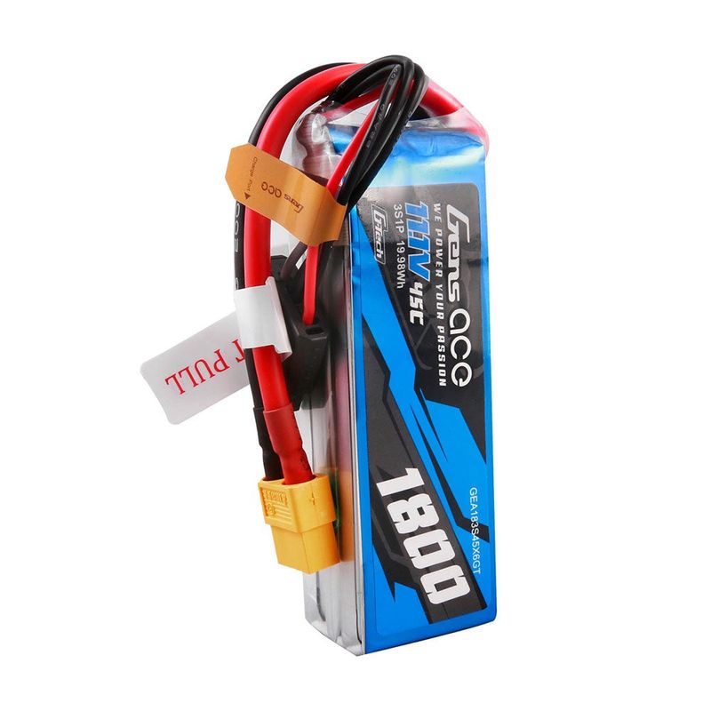 Gens ace 1800mAh 3S 45C 11,1V LiPo-batteri – XT60 kontakt – Ace Classic