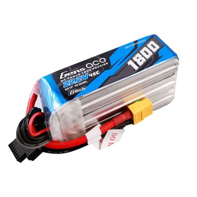 Gens ace 1800mAh 6S 45C 22,2V LiPo-batteri – XT60 kontakt – Heli
