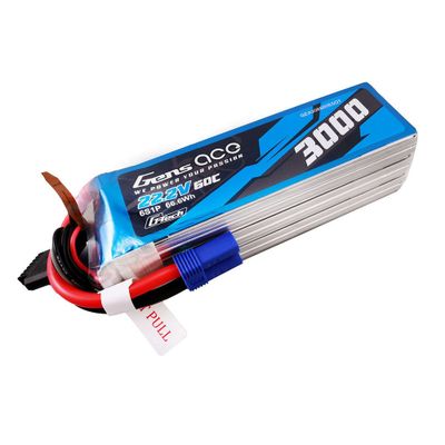Gens ace 3000mAh 6S 60C 22,2V LiPo-batteri – EC5 kontakt – Ace Classic