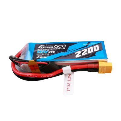 Gens ace 2200mAh 3S 45C 11,1V LiPo-batteri – XT60 kontakt – Heli