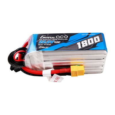 Gens ace 1800mAh 6S 45C 22,2V LiPo-batteri – XT60 kontakt – Heli