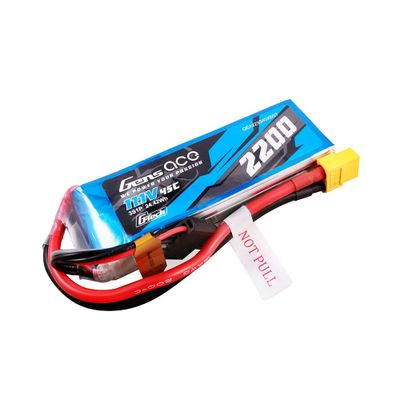 Gens ace 2200mAh 3S 45C 11,1V LiPo-batteri – XT60 kontakt – Heli